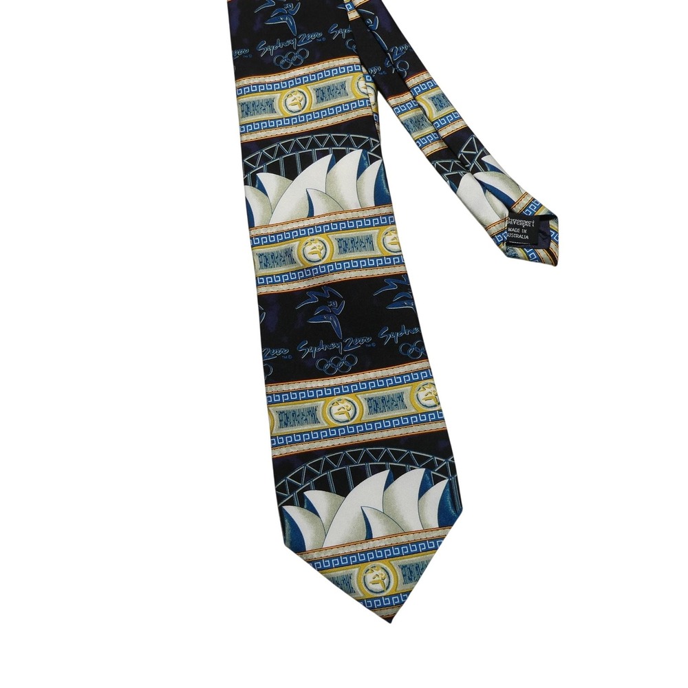 Vintage Davenport Tie Mens One Size Blue Sydney 2000 Olympics Australia